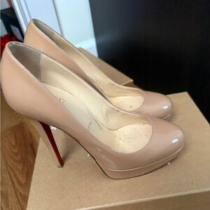 Bianca 140 patent calf nude